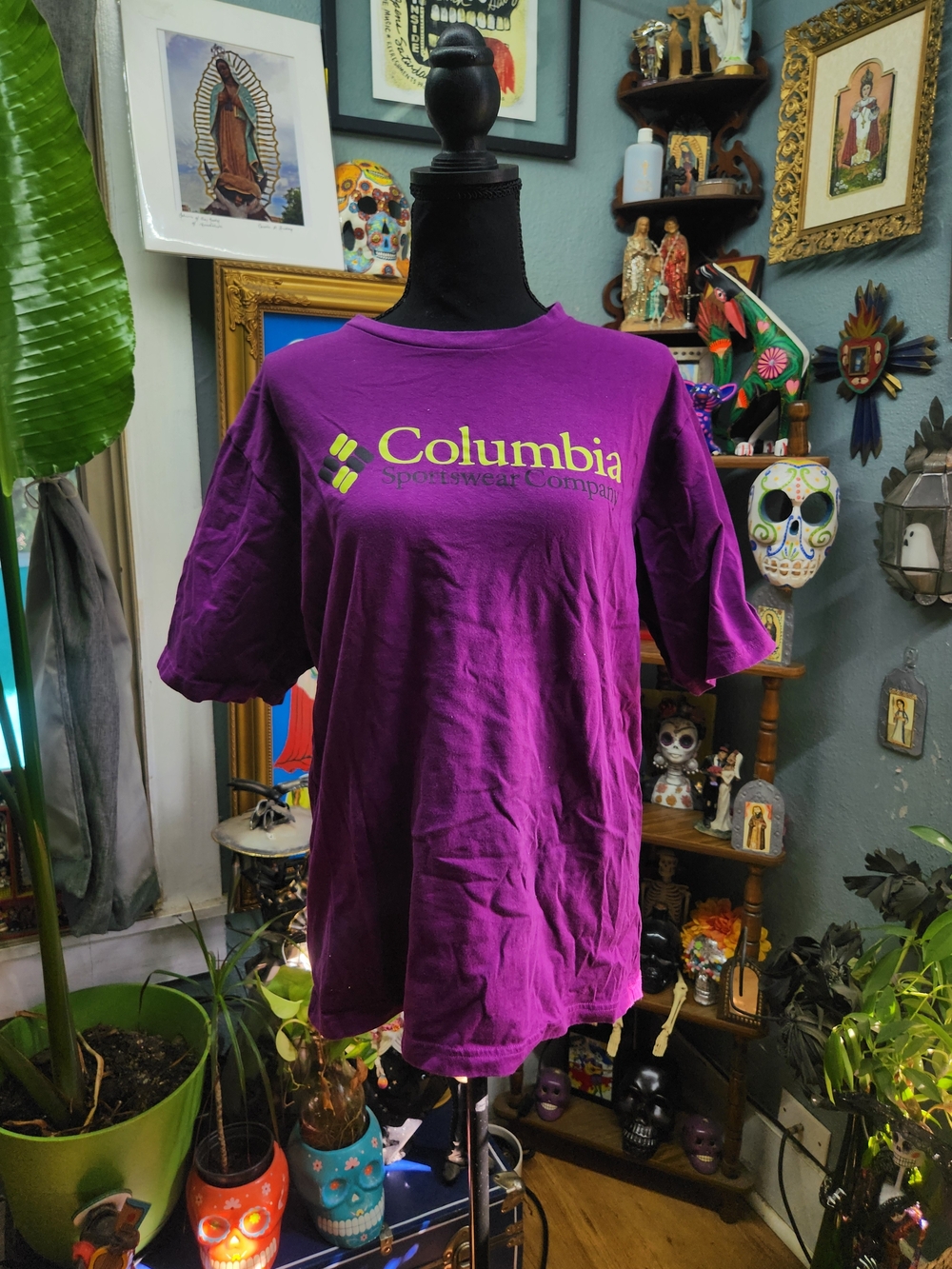 Columbia Purple Short Sleeve Logo T-Shirt